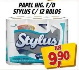 Zattão Supermercado Papel hig. f/d stylus c/ 12 rolos oferta