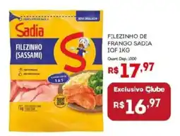 Bistek Supermercados Filezinho de frango sadia (sassami) oferta