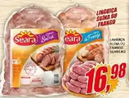 Vianense Supermercados Linguiça suína ou frango oferta