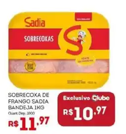 Bistek Supermercados Sobrecoxa de frango sadia bandeja oferta