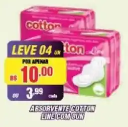 Violeta Supermercados Absorvente cotton line com 8un oferta