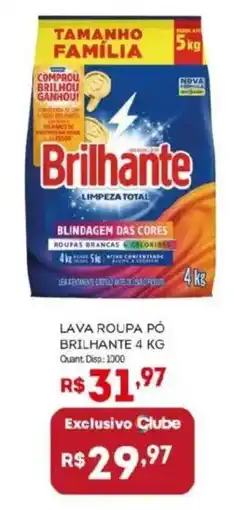 Bistek Supermercados Lava roupa pó brilhante oferta