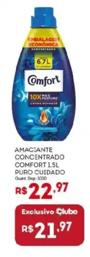 Bistek Supermercados Amaciante concentrado comfort 1.5l puro cuidado oferta