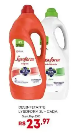 Bistek Supermercados Desinfetante lysoform 2l - cada oferta