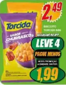 Vianense Supermercados Biscoito torcida sabor churrasco oferta