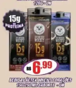Violeta Supermercados Bebida láctea whey 3 corações oferta