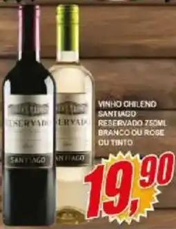 Vianense Supermercados vinho chileno reservado branco du tinto oferta