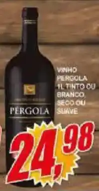 Vianense Supermercados vinho pergola il tinto ou branco seco ou suave oferta