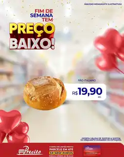 Supermercado Precito pão italiano oferta