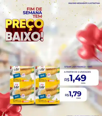 Supermercado Precito Steak lar frango oferta