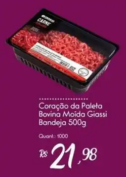 Giassi Supermercados Coração da Paleta Bovina Moída Giassi oferta