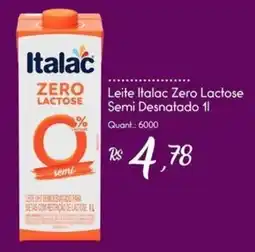 Giassi Supermercados Leite italac zero lactose semi desnatado oferta