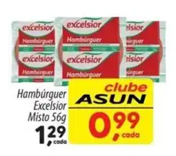 Asun Hambúrguer excelsior misto oferta
