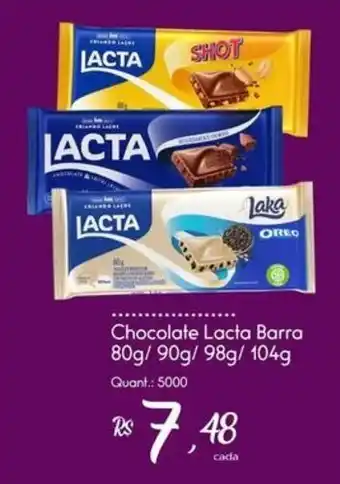 Giassi Supermercados Chocolate lacta barra oferta