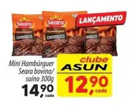 Asun Mini Hambúrguer Seara bovino/ suíno oferta