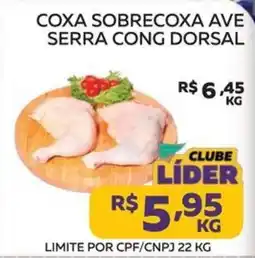 Lider Atacadista Coxa sobrecoxa ave serra cong dorsal oferta