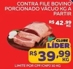 Lider Atacadista contra file bovino porcionado vácuo oferta