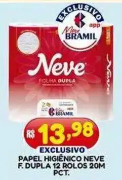 Bramil Supermercados Papel higiênico neve folha dupla oferta
