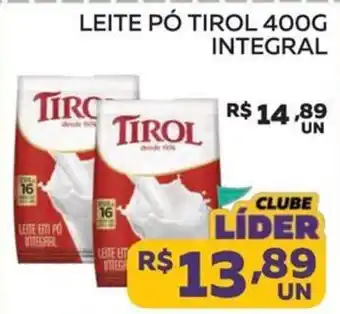 Lider Atacadista Leite pó tirol integral oferta