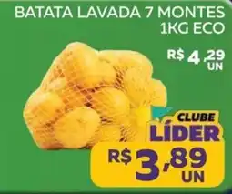 Lider Atacadista batata lavada 7 montes 1kg eco oferta