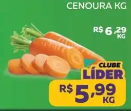 Lider Atacadista cenoura kg oferta