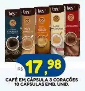 Bramil Supermercados Café em cápsula 3 corações oferta