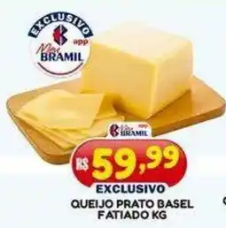 Bramil Supermercados Queijo prato basel oferta