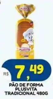 Bramil Supermercados pão de forma plusvita tradicional oferta