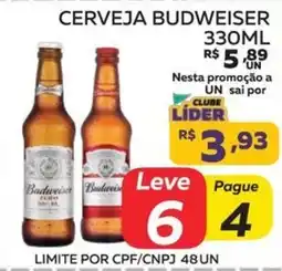 Lider Atacadista Cerveja budweiser oferta