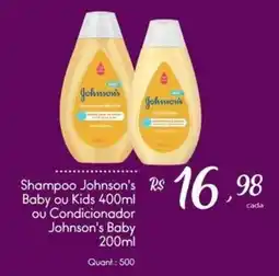 Giassi Supermercados Shampoo johnson's baby ou kids 400ml ou condicionador johnson's baby 200ml oferta