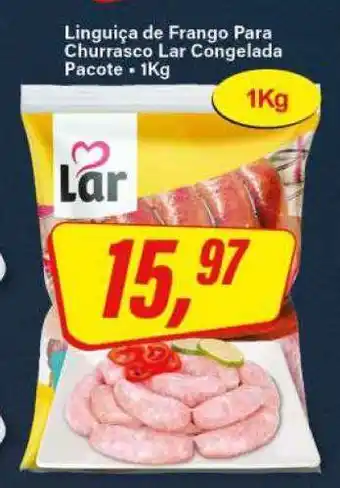 Linguiça de Frango Para Churrasco Lar Congelada Pacote