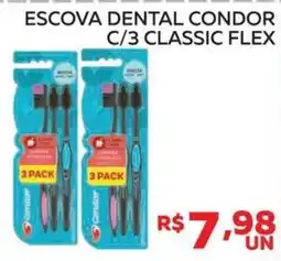 Lider Atacadista escova dental condor c/3 classic flex oferta