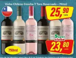 Rede Supermarket Vinho Chileno Concha Y Toro Reservado oferta