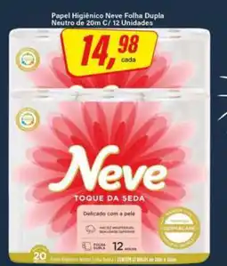 Rede Supermarket Papel higiênico Neve folha dupla oferta
