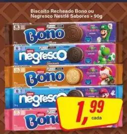Rede Supermarket Biscoito Recheado Bono ou Negresco Nestlé Sabores oferta