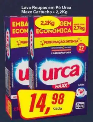 Rede Supermarket Lava Roupas em Pó Urca Maxx Cartucho oferta