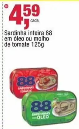Frangolândia Sardinha inteira 88 em óleo ou molho de tomate oferta
