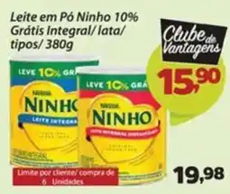 Confiança Supermercados Leite em pó ninho 10% grátis integral/lata/tipos oferta