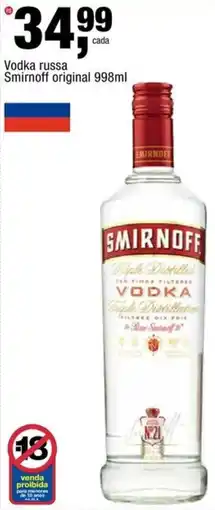 Frangolândia Vodka russa Smirnoff original oferta