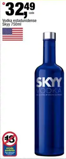 Frangolândia Vodka estadunidense skyy oferta