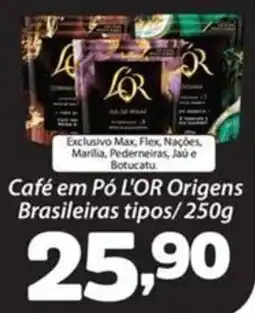 Confiança Supermercados Café em Pó L'OR Origens Brasileiras tipos oferta