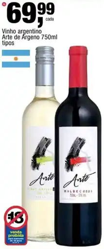 Frangolândia Vinho argentino Arte de Argeno 750ml tipos oferta