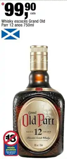 Frangolândia Whisky escocês grand old parr 12 anos oferta