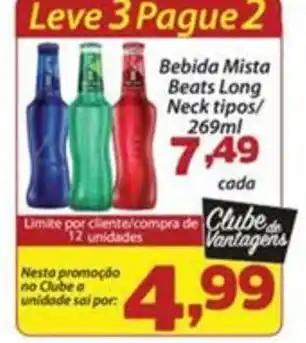 Confiança Supermercados Bebida Mista Beats Long Neck tipos oferta
