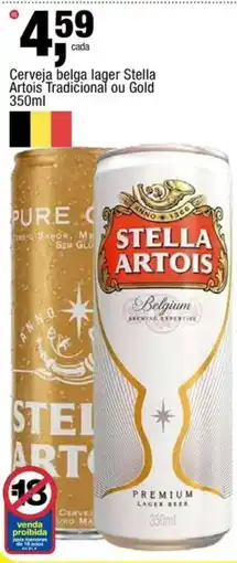 Frangolândia Cerveja belga lager Stella Artois Tradicional ou Gold oferta