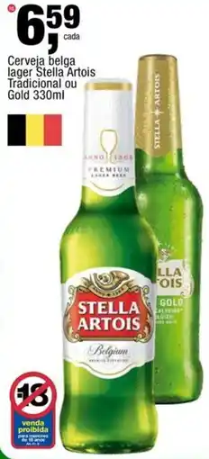 Frangolândia Cerveja belga lager Stella Artois Tradicional ou Gold oferta