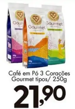 Confiança Supermercados Café em Pó 3 Corações Gourmet oferta
