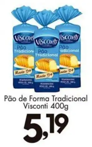 Confiança Supermercados Pão de Forma Tradicional Visconti oferta