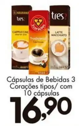 Confiança Supermercados Cápsulas de Bebidas 3 Corações tipos oferta