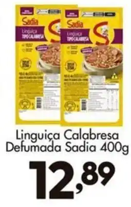 Confiança Supermercados Linguica Calabresa Defumada Sadia oferta